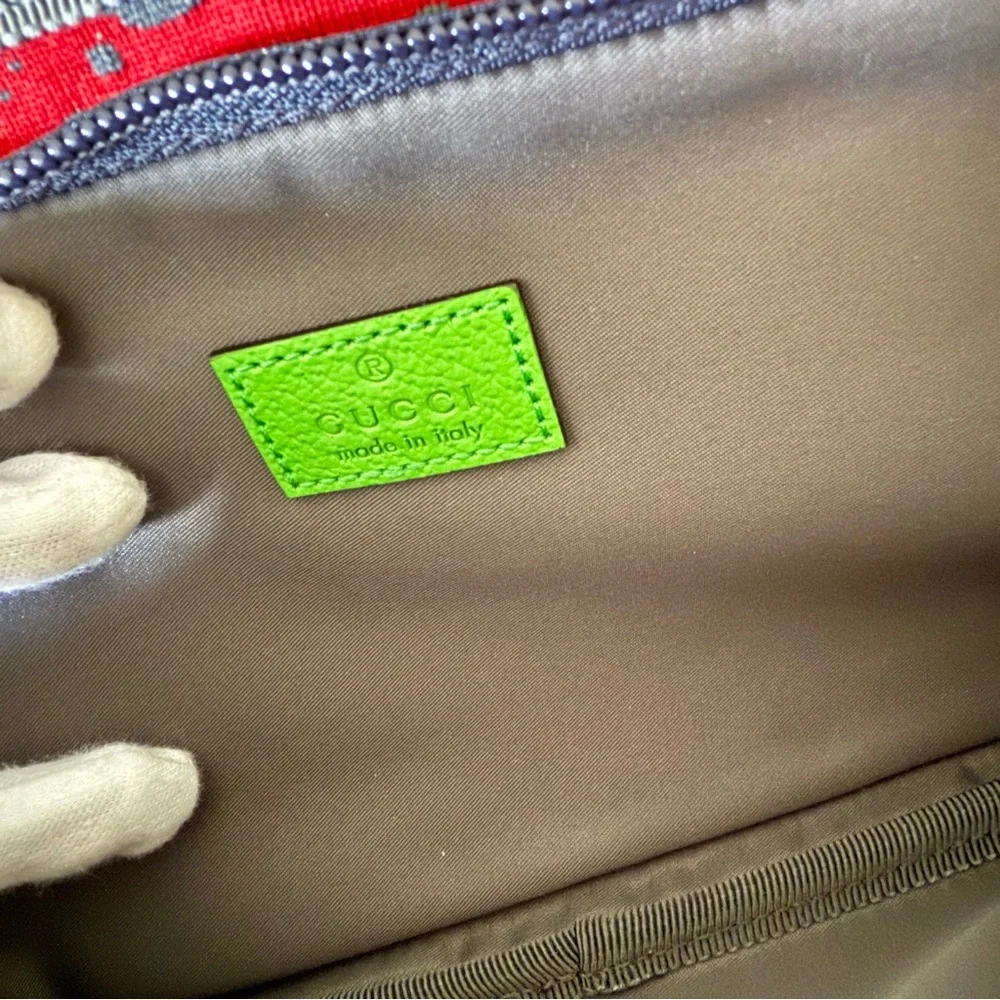 New Gucci Jersey GG Allov Pan Sport Belt bag, Red grey, size 100 - Picture 7 of 12